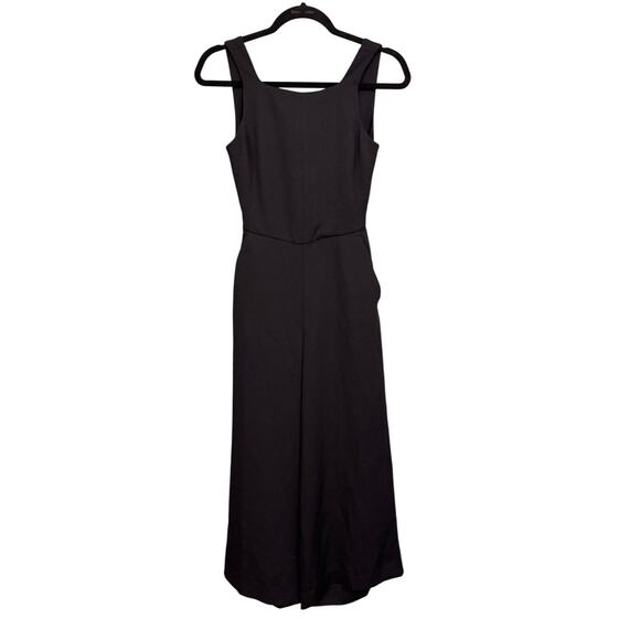 Aritzia Wilfred Ecoulement Tie Back Jumpsuit Womens 0 Black Cropped Wide Leg - Picture 2 of 10